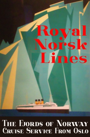 Vintage travel poster for Royal Norsk Lines